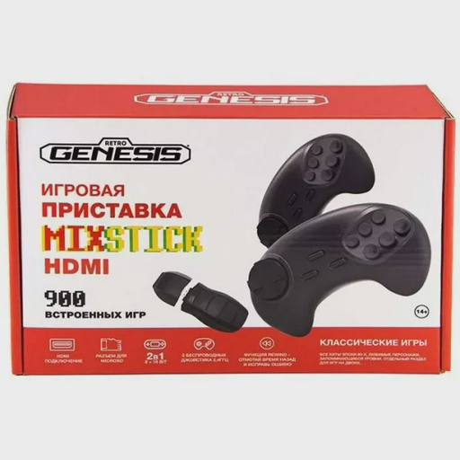 Игровая приставка Retro Genesis MixStick HD Wireless 900 игр Black