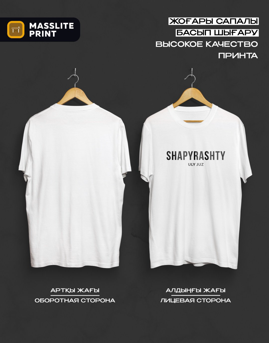 Футболка MassLite SHAPYRASHTY белый купить,NaN
