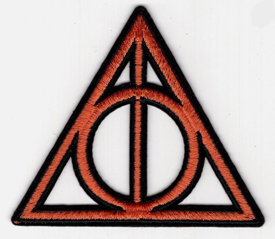 Нашивка для одежды «Дары Смерти» (Harry Potter), вышитый патч, термоаппликация (Deathly Hallows)