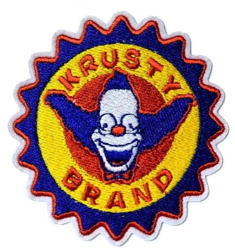 Нашивка для одежды Симпсоны «Бренд Красти», вышитый патч Krusty Brand, термоаппликация (The Simpsons)