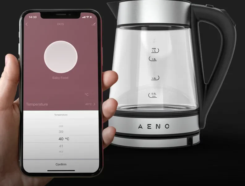Электрочайник Aeno EK1S AEK0001S прозрачный купить,0