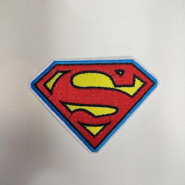 Нашивка для одежды «Супермен» (Superman), вышитый патч-логотип DC, термоаппликация