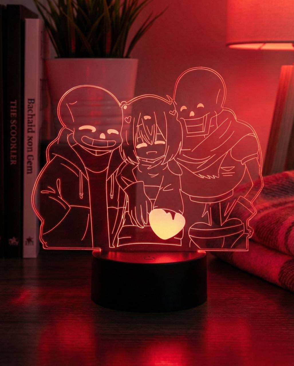 Декоративный светильник настольный Undertale, разноцветный