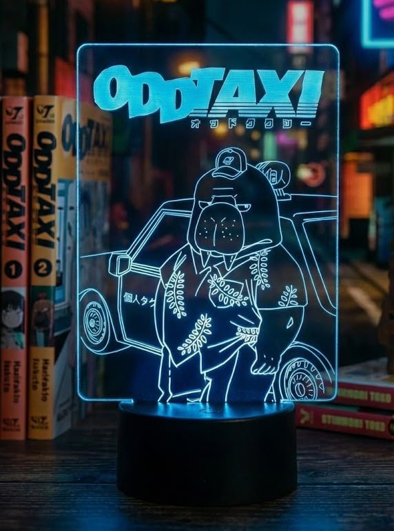 Ночник детский настольный Odd Taxi Одокава, разноцветный