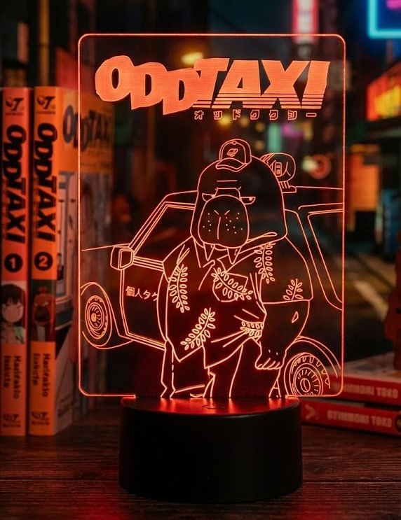 Ночник детский настольный Odd Taxi Одокава, разноцветный