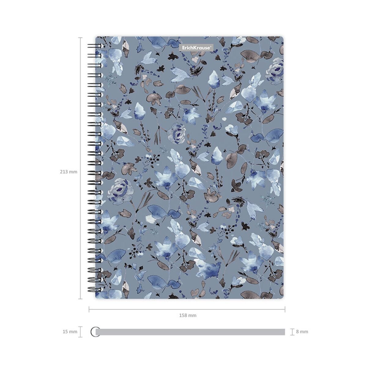 Тетрадь общая с пластиковой обложкой на спирали ErichKrause® Frozen Beauty, А5, 80 листов, клетка