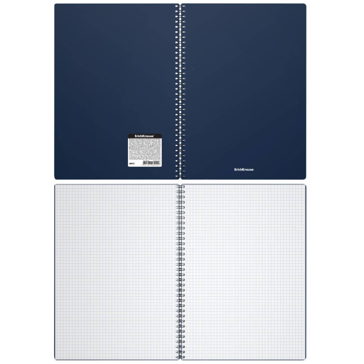 Тетрадь общая с пластиковой обложкой на спирали ErichKrause Classic, ассорти, А4, 60 листов, клетка