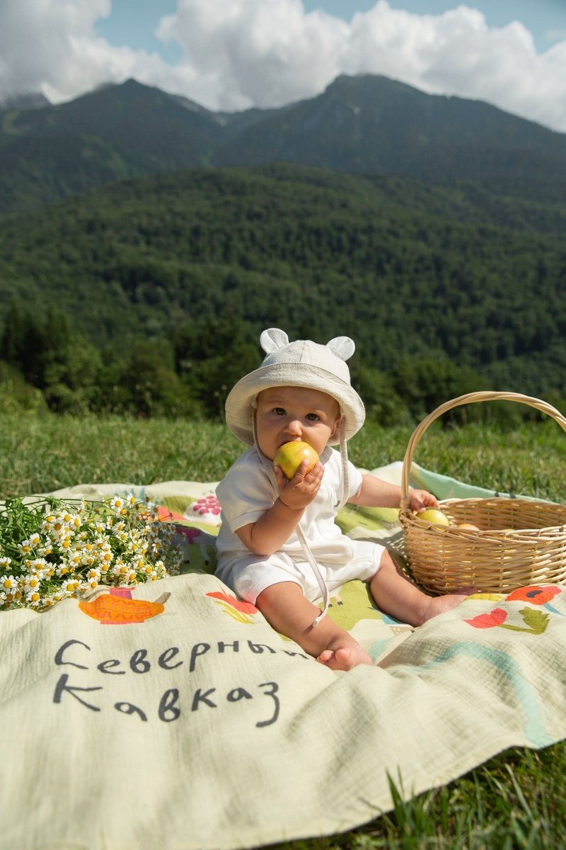 Пеленка текстильная BUBA KIDS Северный Кавказ, 1 шт, 115x115 см купить,9890