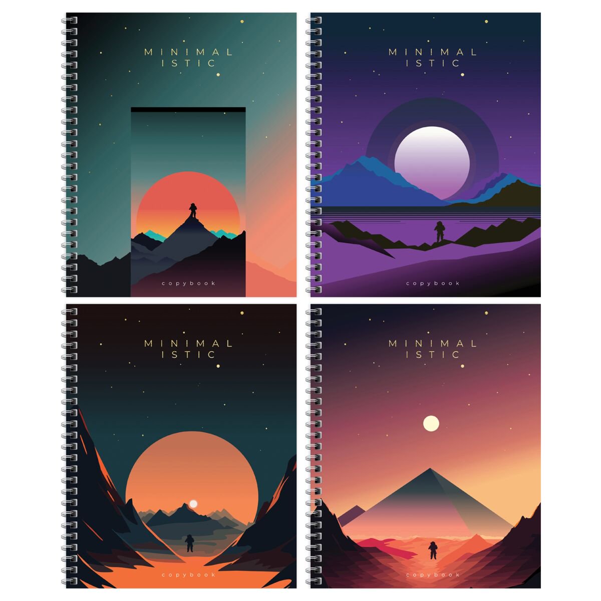 Тетрадь 96л., А5, клетка на гребне BG Minimalistic