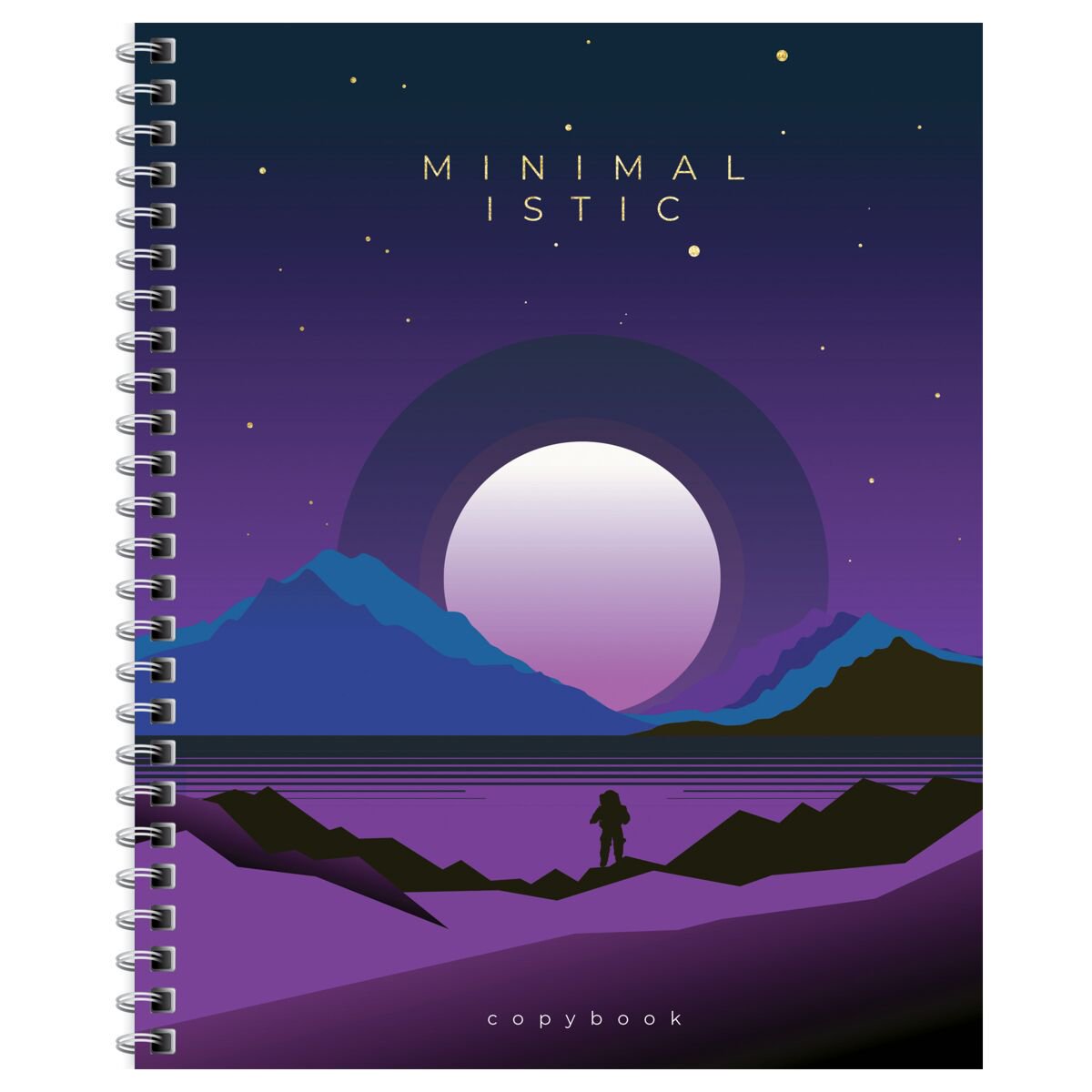 Тетрадь 96л., А5, клетка на гребне BG Minimalistic