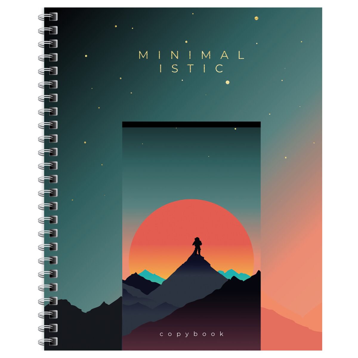 Тетрадь 96л., А5, клетка на гребне BG Minimalistic