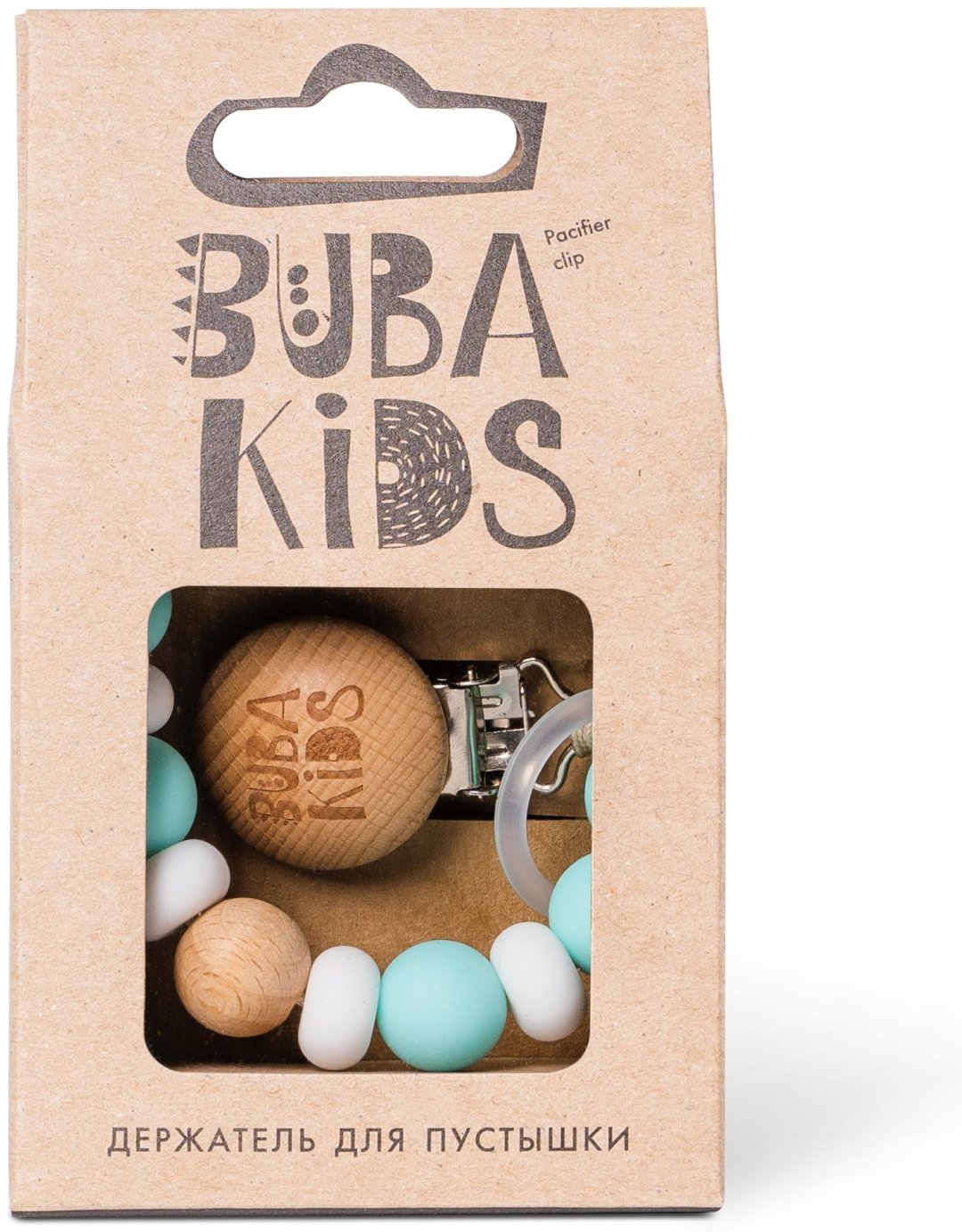 Держатель для пустышки BUBA KIDS Зефир Горная мята, мультиколор