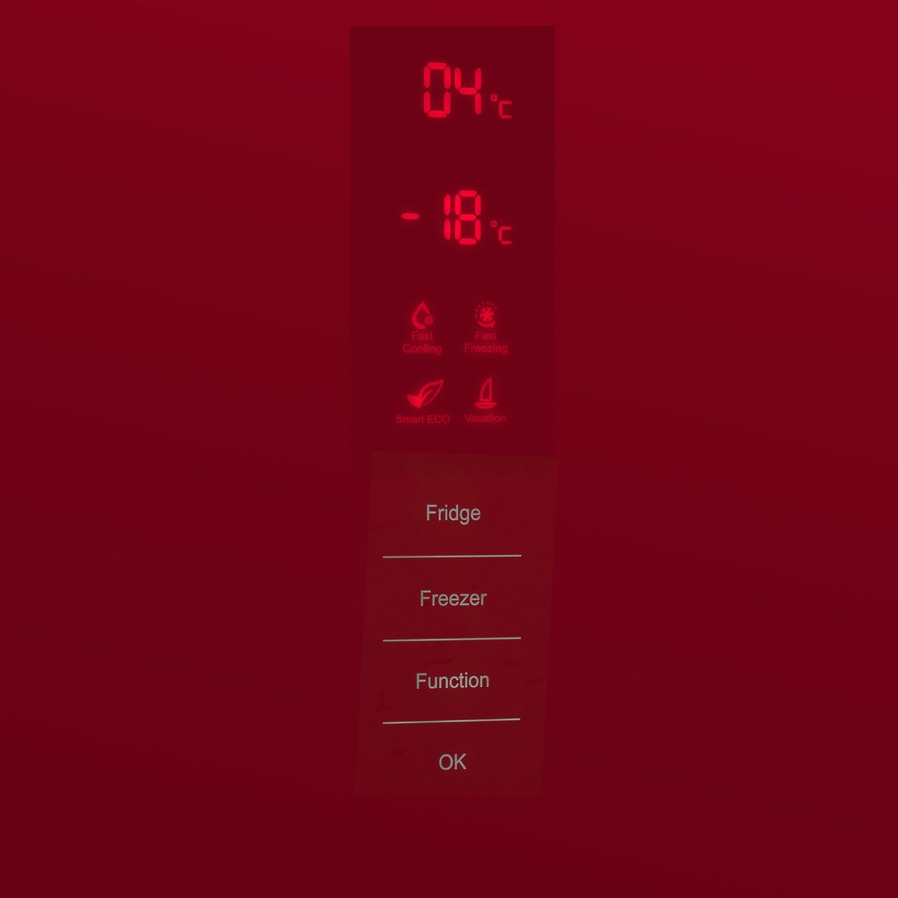 Холодильник MAUNFELD MFF200NFR Inverter красный купить,NaN