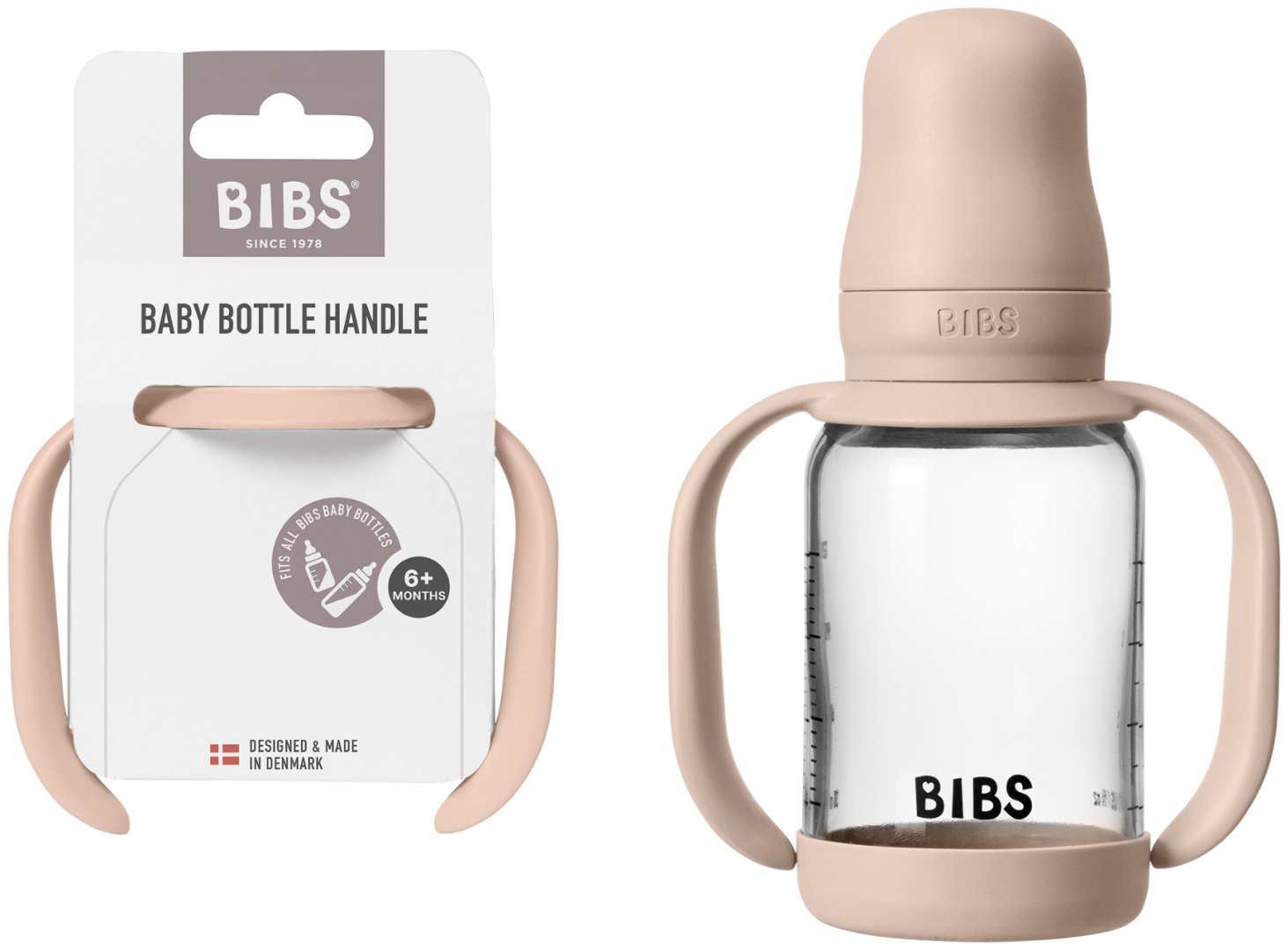 Ручки для бутылочки BIBS Blush розовый купить,NaN