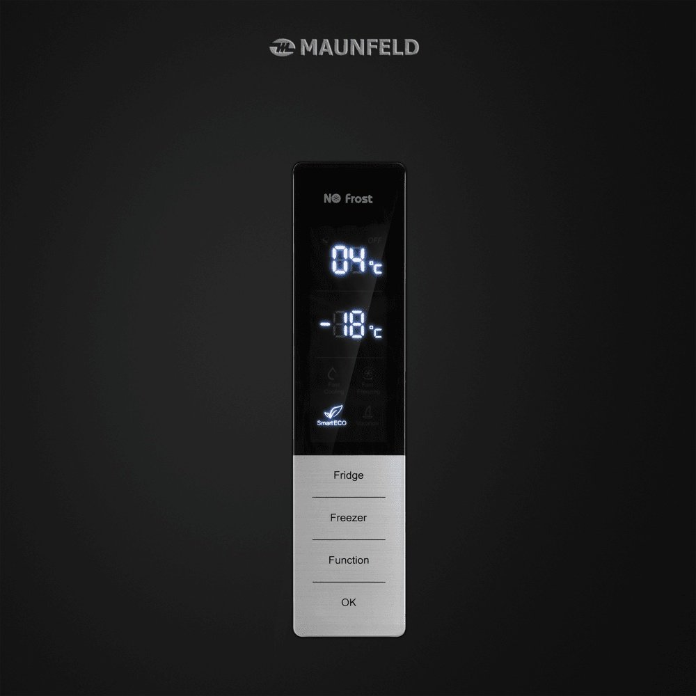 Холодильник MAUNFELD MFF200NFBE черный купить,NaN
