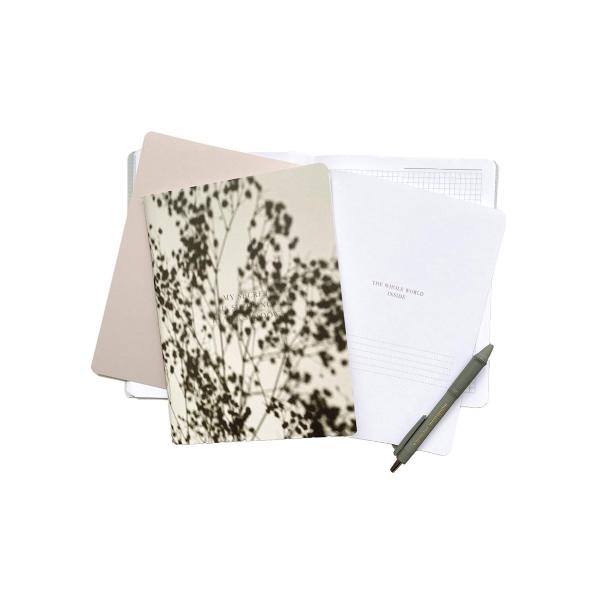 Тетрадь общая, Be Smart, 165x220 мм, 48 л., клетка, мягкий переплет, скрепка. Коллекция Nude, веточка