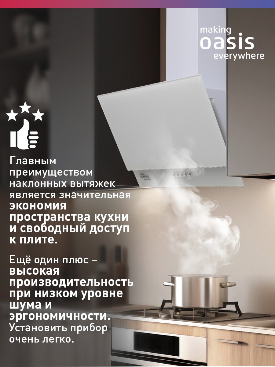 Вытяжка Oasis NC-50W белый