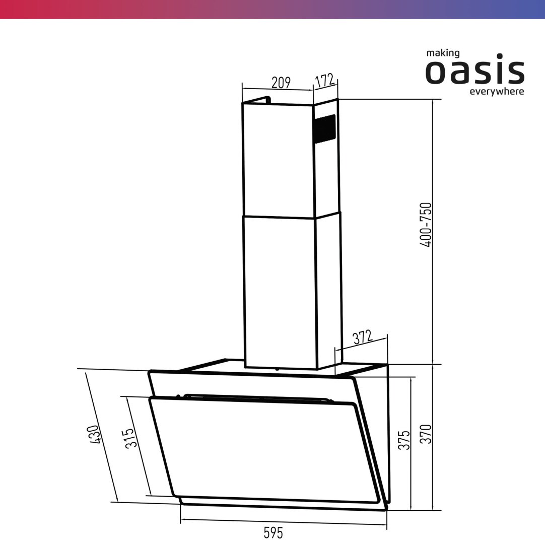 Вытяжка Oasis NR-60W белый купить,106700