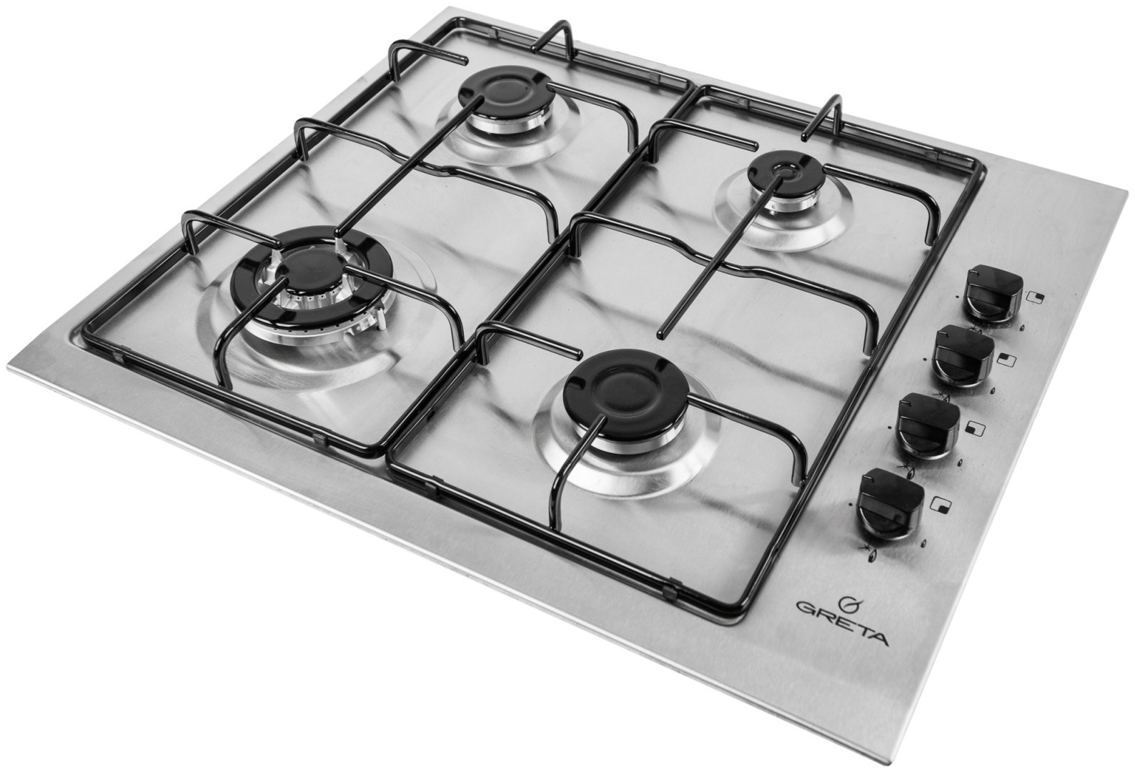 Газовая варочная поверхность GRETA СВ 4 серебристый