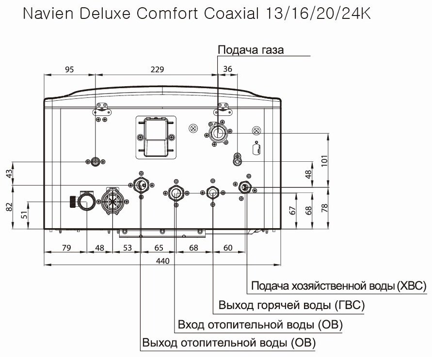 Газовый котел Navien Deluxe C-13K с дымоходом купить,NaN