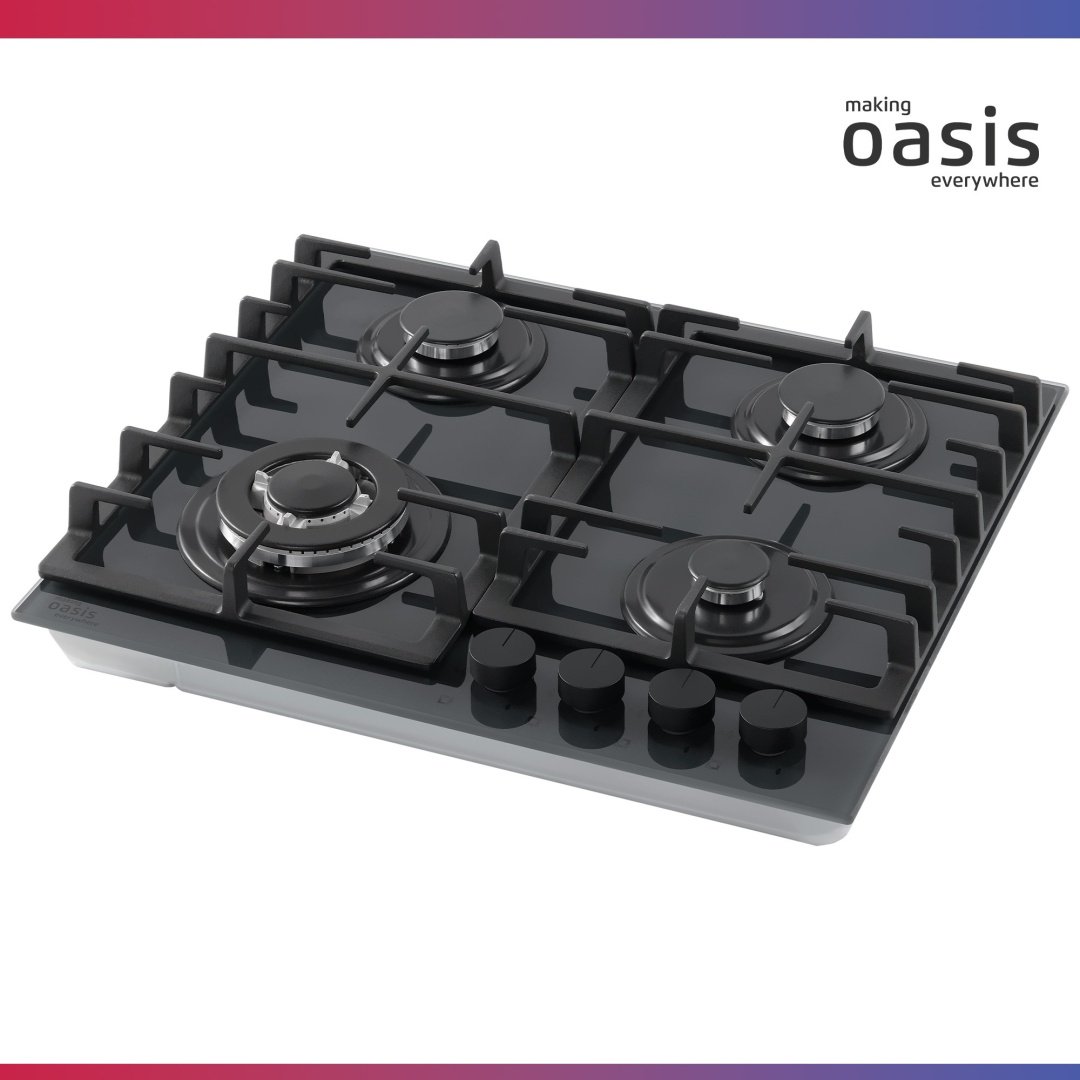 Газовая варочная поверхность Oasis P-BSG серый