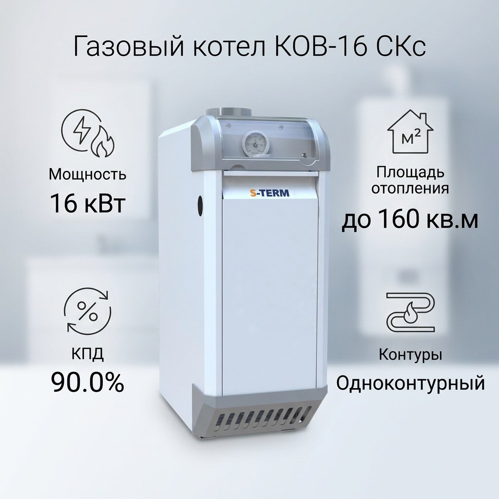Газовый котел Сигнал КОВ-16 СКc без дымохода