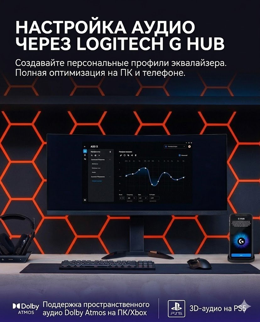 Наушники Logitech Astro A50 X черный - ForteMarket Наушники Logitech Astro A50 X черный купить,281510
