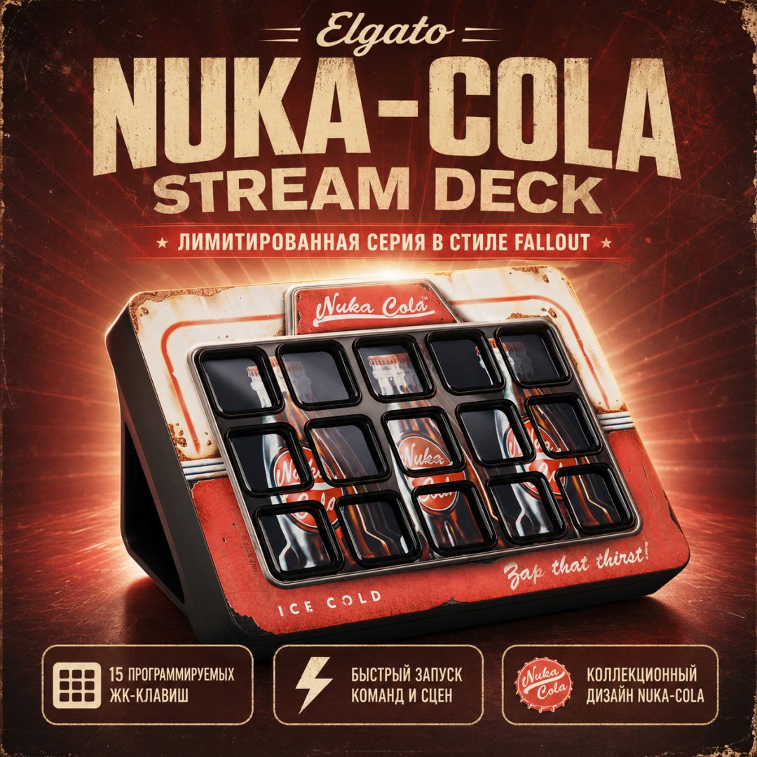Контроллер для стриминга Elgato Nuka-Cola Stream Deck – Fallout Special Edition красный