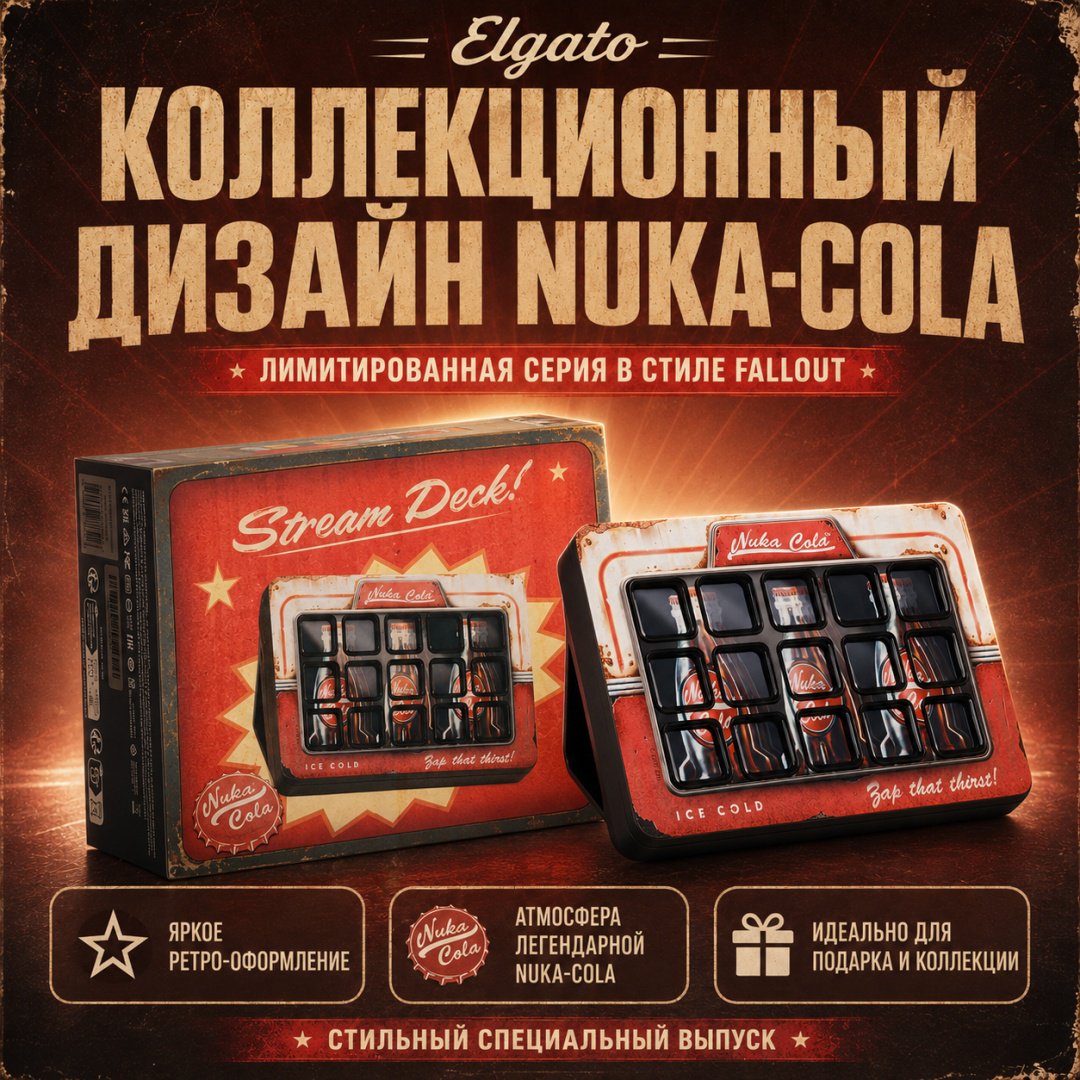 Контроллер для стриминга Elgato Nuka-Cola Stream Deck – Fallout Special Edition красный