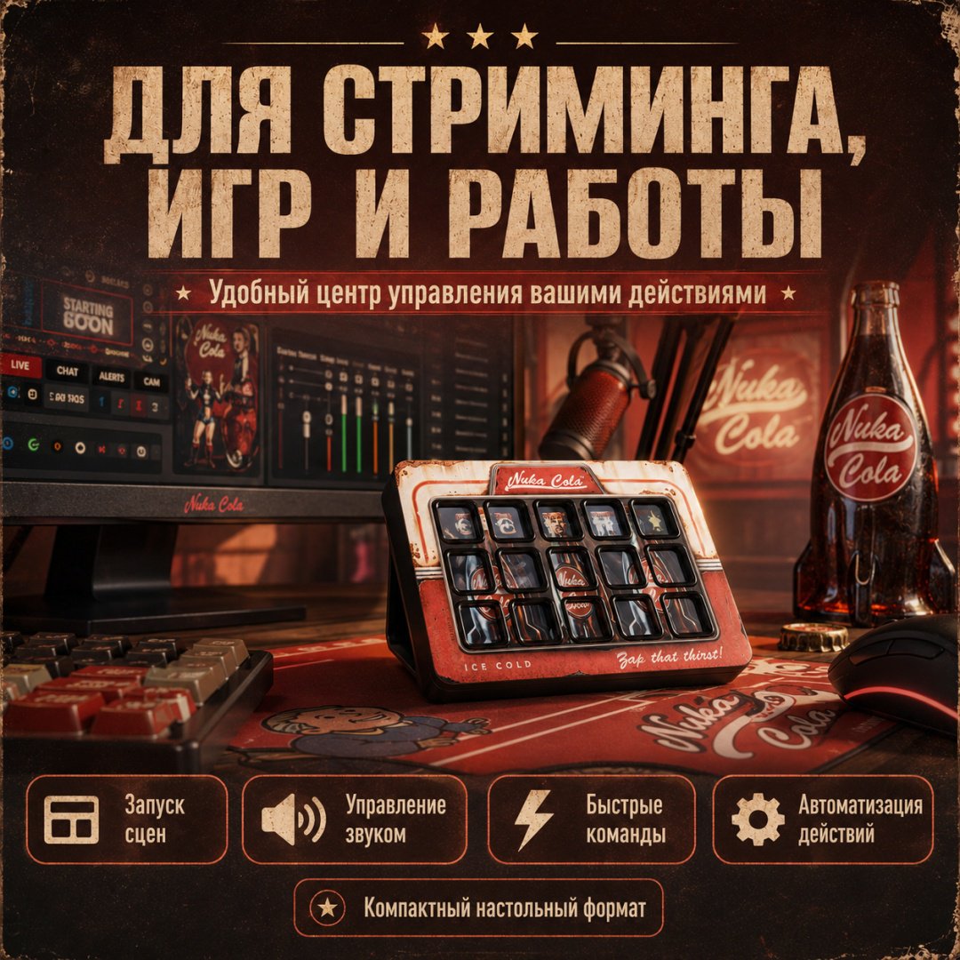 Контроллер для стриминга Elgato Nuka-Cola Stream Deck – Fallout Special Edition красный