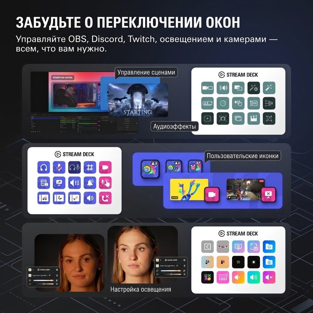 Контроллер для стриминга Elgato Stream Deck MK.2 белый