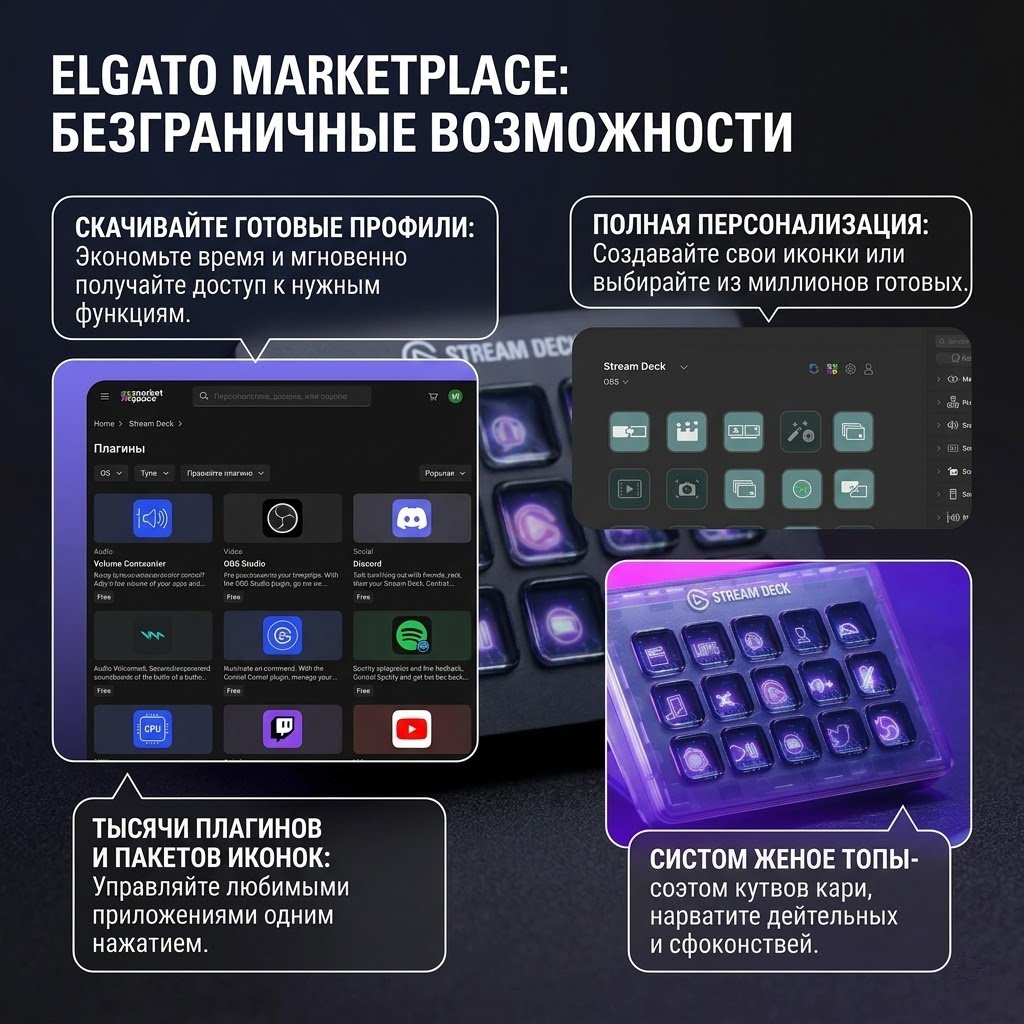 Контроллер для стриминга Elgato Stream Deck MK.2 белый