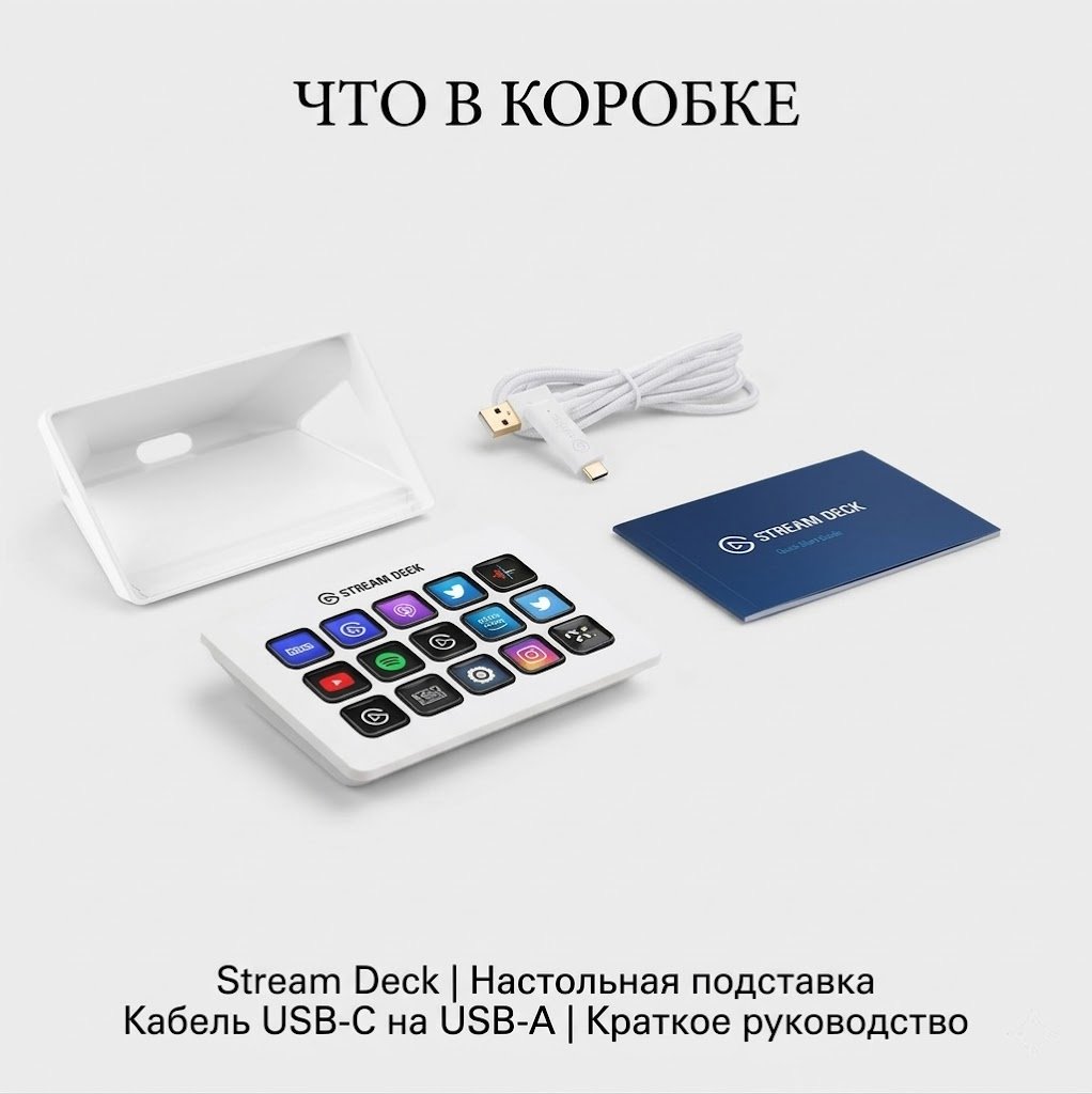 Контроллер для стриминга Elgato Stream Deck MK.2 белый