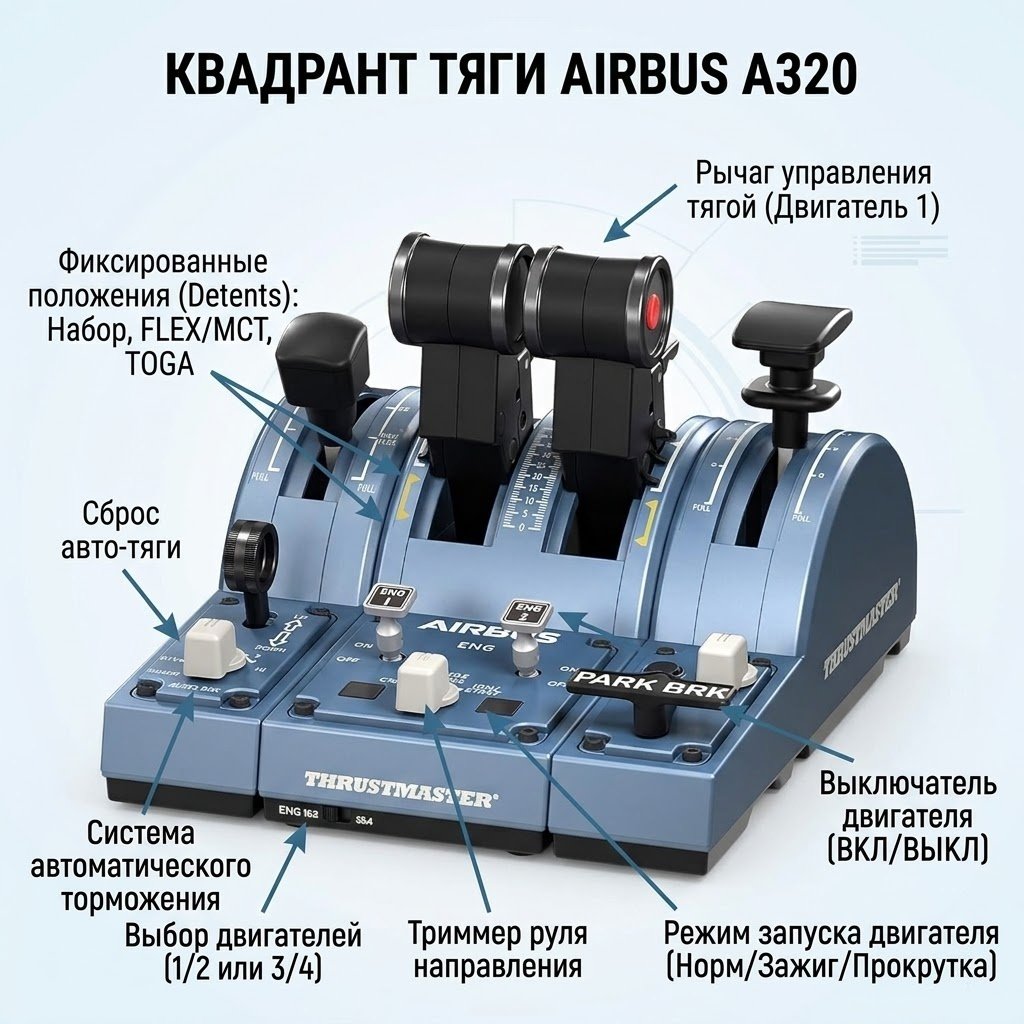 Игровой контроллер Thrustmaster TCA CAPTAIN PACK X AIRBUS EDITION многоцветный