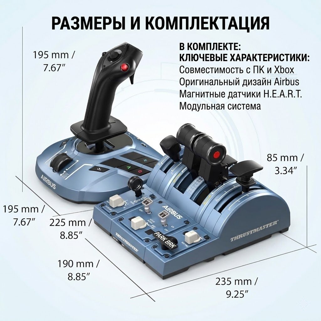 Игровой контроллер Thrustmaster TCA CAPTAIN PACK X AIRBUS EDITION многоцветный