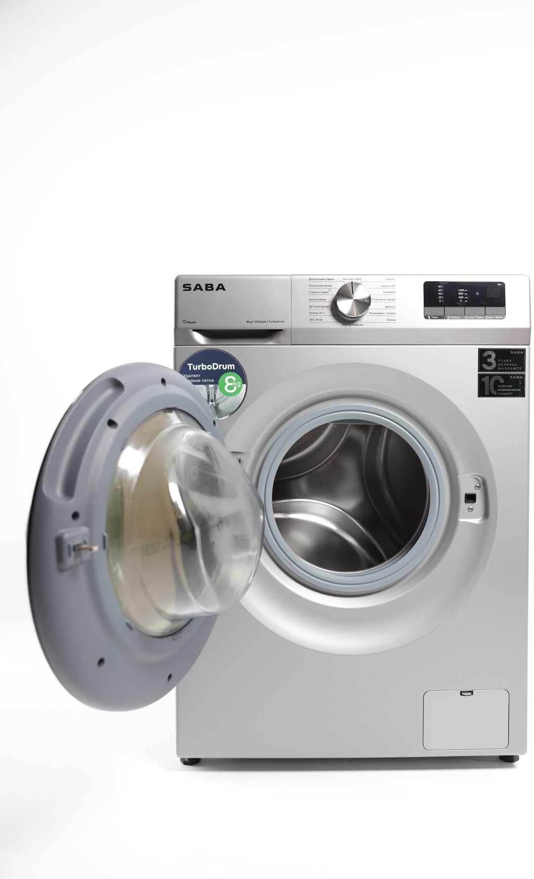 Стиральная машина SABA WS812IS silver 8 кг серебристый купить,NaN