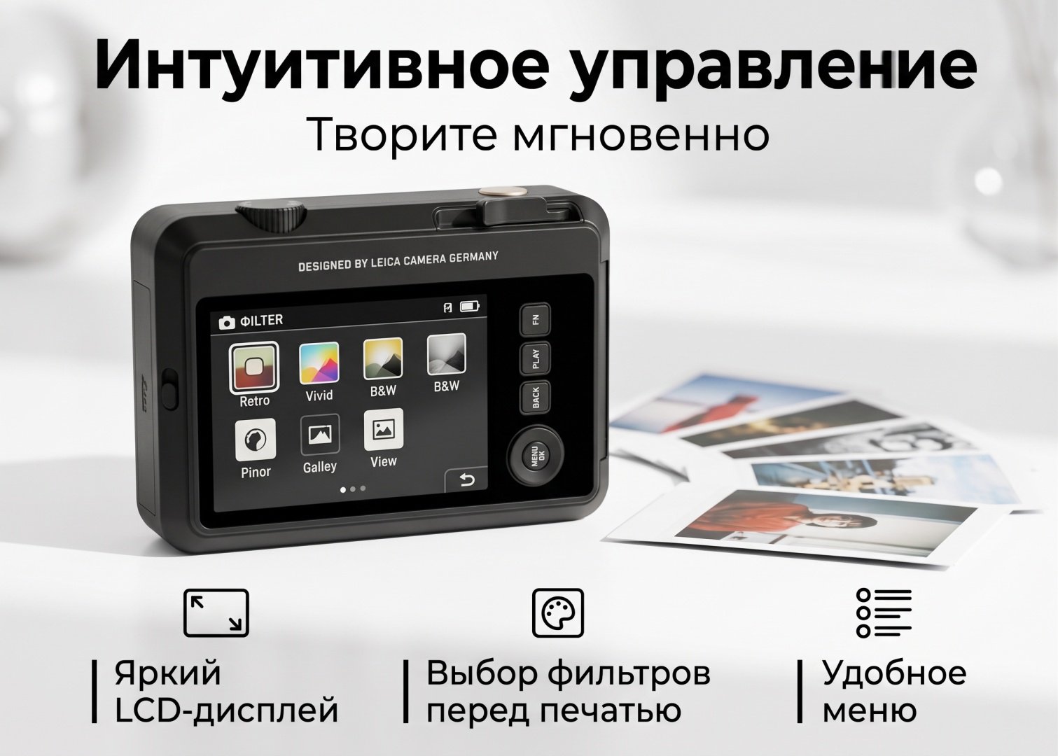 Фотокамера моментальной печати Leica SOFORT 2 100 Years of Leica Limited Edition черный