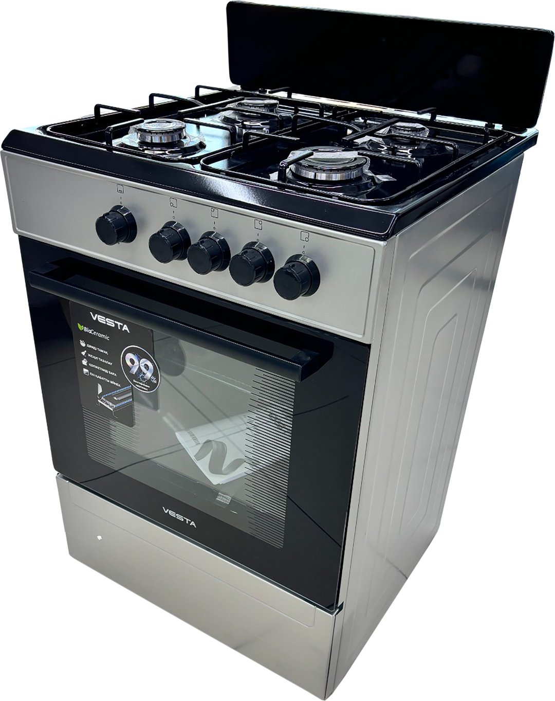 Кухонная плита Vesta Bergamo VGG 6021 серый купить,NaN