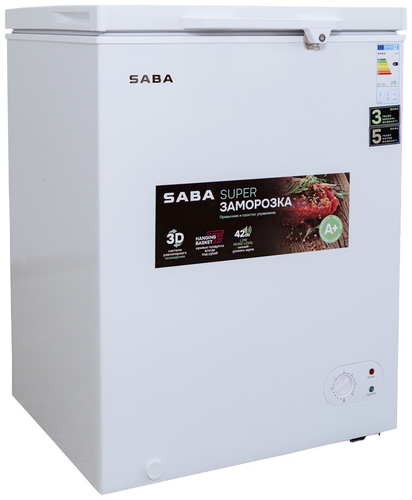Морозильник SABA HE-150 150 л белый купить,NaN