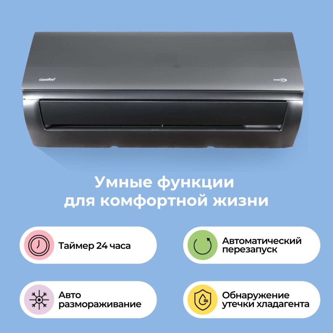 Comfee CMFAG-12HRFN8-I/CMFAG-12HRFN8-O серый + монтажный комплект купить,NaN
