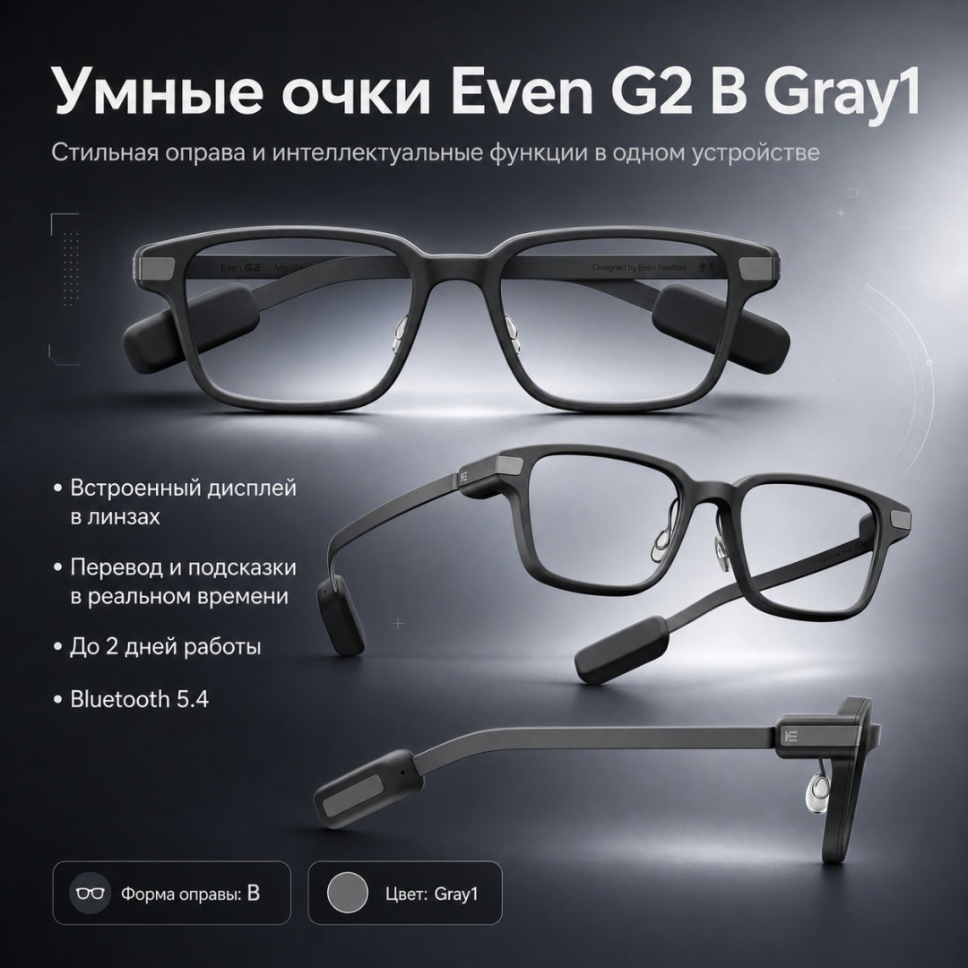 Смарт-очки Even Realities G2 B серый
