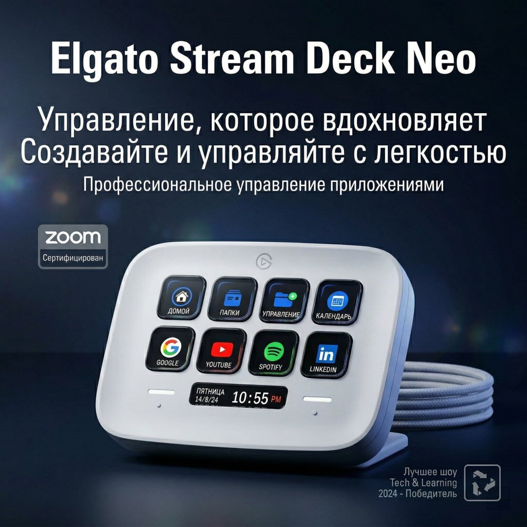 Контроллер для стриминга Elgato Stream Deck Neo белый