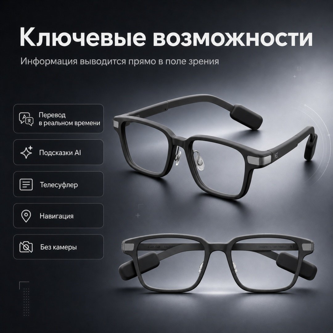 Смарт-очки Even Realities G2 B серый