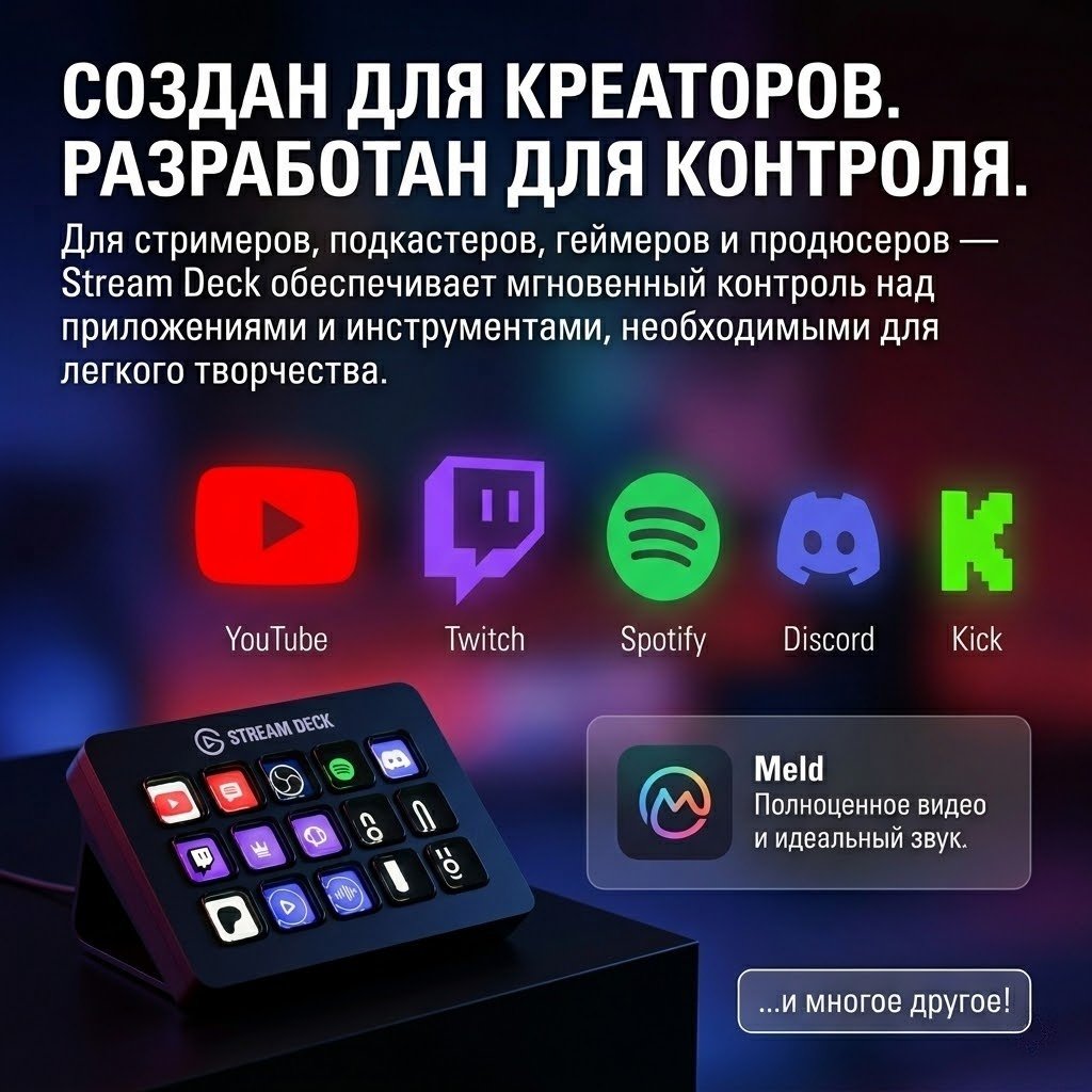 Контроллер для стриминга Elgato Stream Deck MK.2 10GBA9901 черный