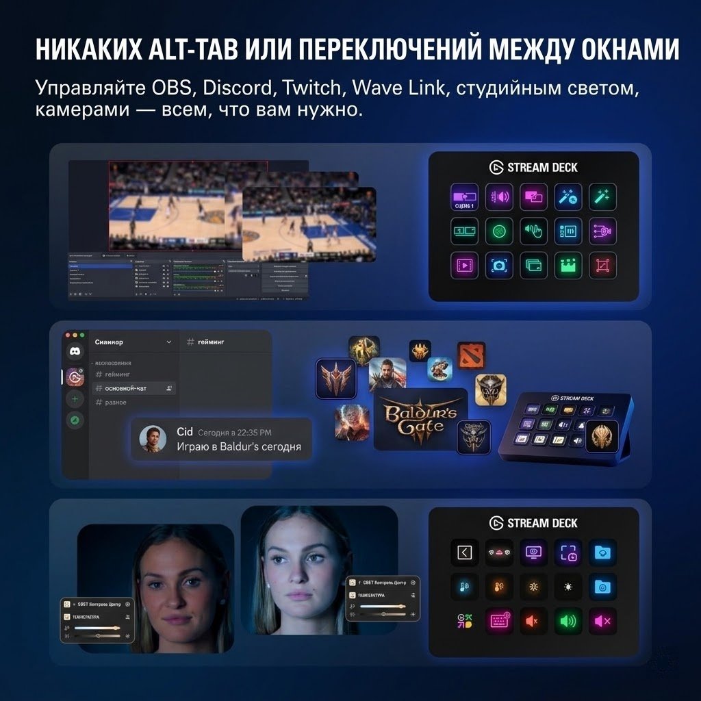 Контроллер для стриминга Elgato Stream Deck MK.2 10GBA9901 черный