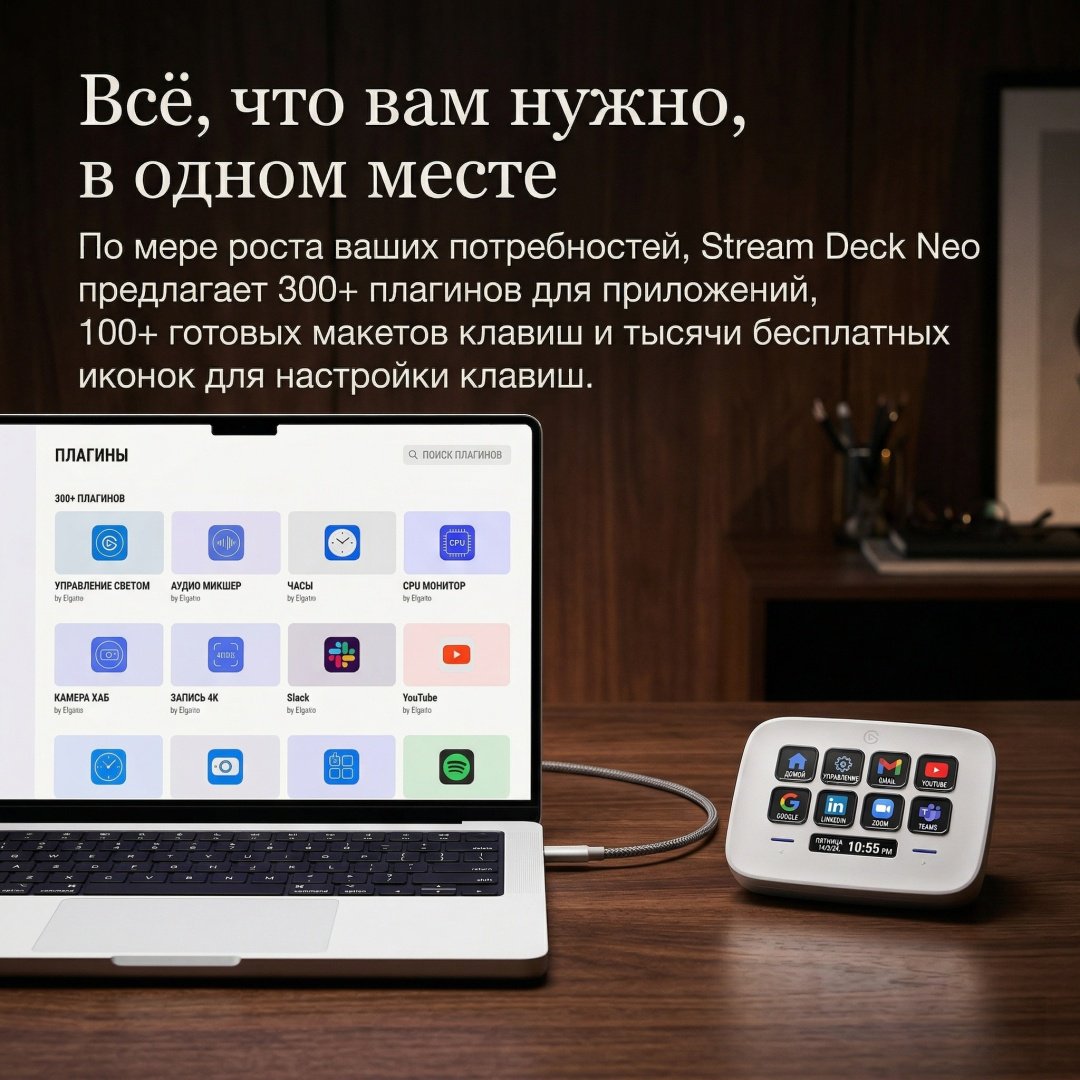 Контроллер для стриминга Elgato Stream Deck Neo белый