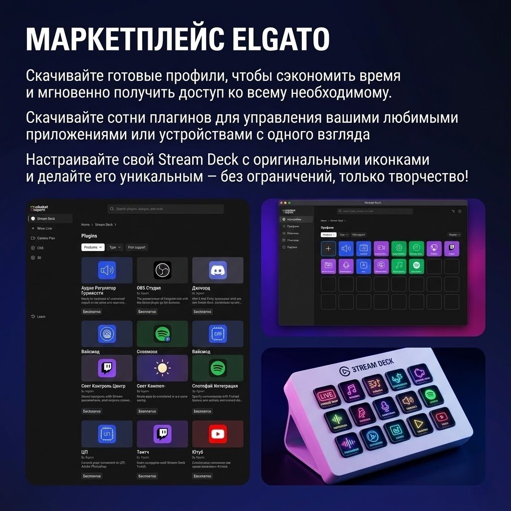 Контроллер для стриминга Elgato Stream Deck MK.2 10GBA9901 черный купить,113197