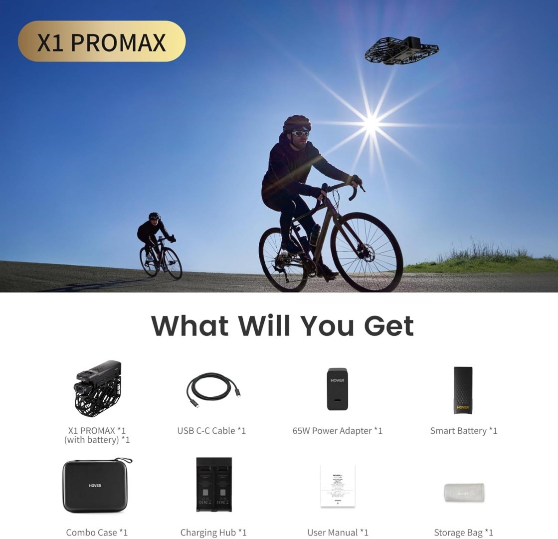 Дрон HOVERAir X1 PRO 4K базовая комплектация черный