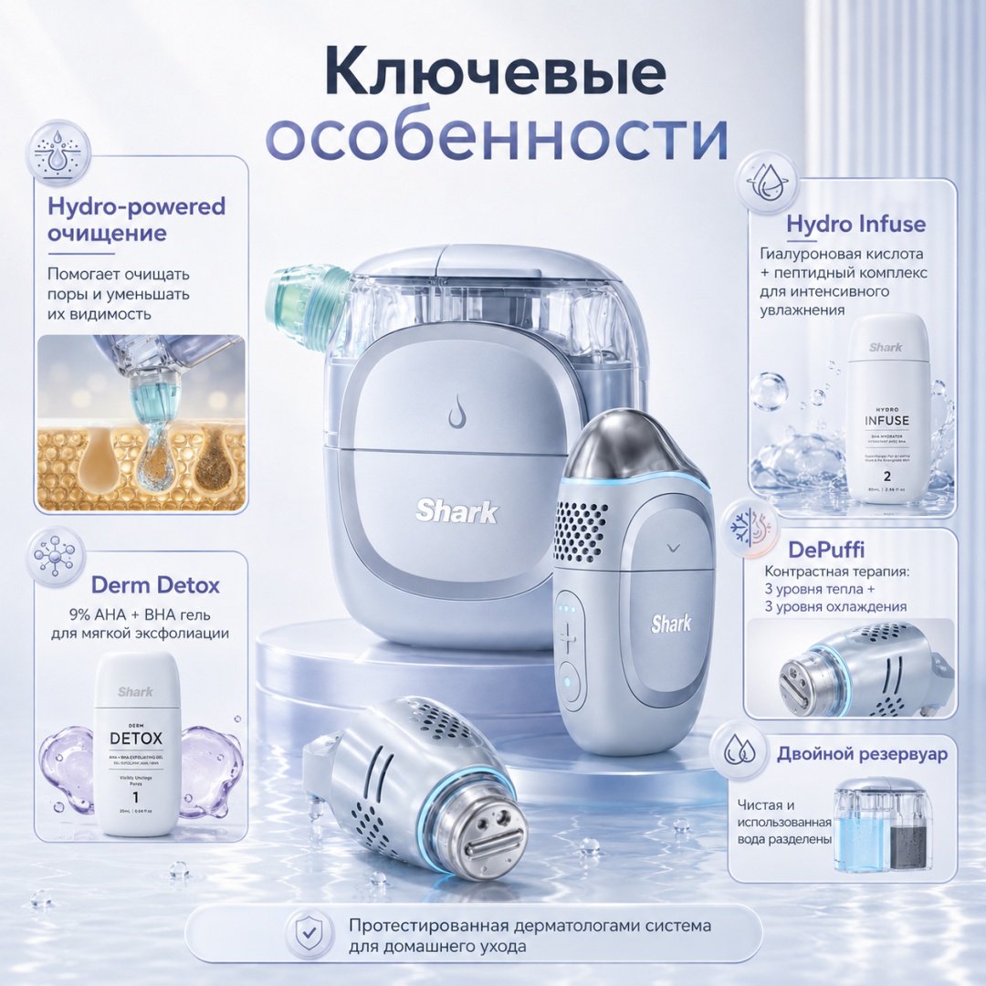 Shark вакуумный аппарат для чистки лица