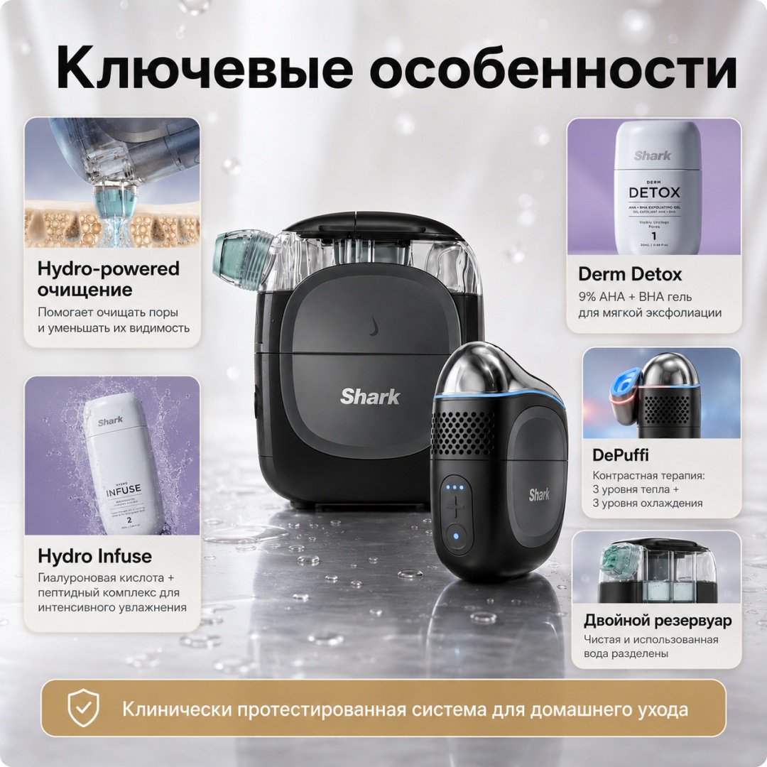 Shark вакуумный аппарат для чистки лица